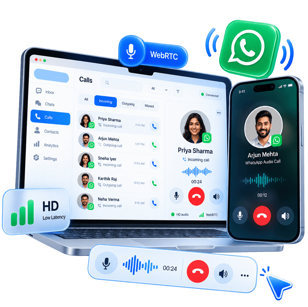Direct WhatsApp Voice Calling in Your Browser